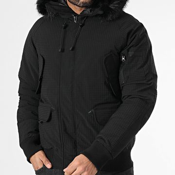Classic Series - Cappotto con cappuccio in pelliccia di tabacco nero