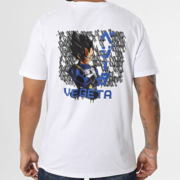 Dragon Ball Z - Maglietta oversize Large Graff Vegeta Back Bianco