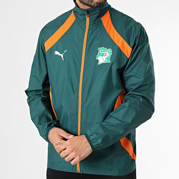 Puma - FIF Costa d'Avorio Giacca con zip in tessuto 777220 Verde scuro