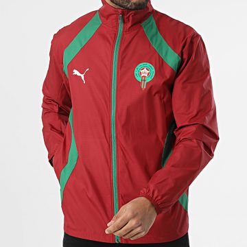 Puma - Marocco Giacca FRMF Prematch Tessuto Zip 777731 Bordeaux