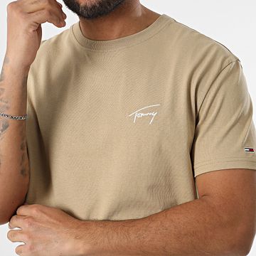Tommy Jeans - Maglietta Signature 1140 beige scuro