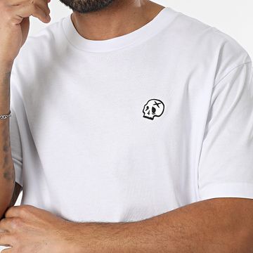 Luxury Lovers - Tee Shirt Oversize Grande Ricamo Teschio Bianco