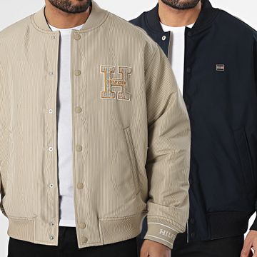 Tommy Hilfiger - Giacca bomber reversibile 8037 Beige Blu Navy
