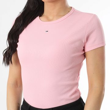 Tommy Jeans - Maglietta Essential Slim Donna 7383 Rosa