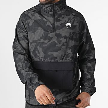 Venum - Trooper 05355 Felpa nera grigio antracite con collo a cerniera