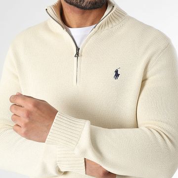 Polo Ralph Lauren - Original Player Maglione beige con collo a zip