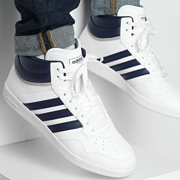 Adidas Sportswear - Hoops 4.0 Mid Sneakers JQ9995 Calzature Bianco Blu Scuro Grigio Due