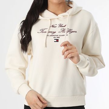 Tommy Hilfiger - Felpa con cappuccio da donna Modern Script Graphic 3842 Beige