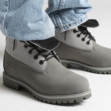 Timberland - Stivali Premium 6 In Lace Waterproof Medium A6G1R Grigio Nubuck