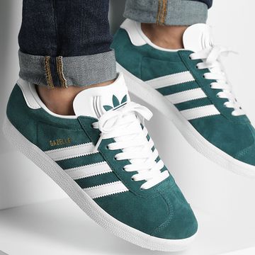 Adidas Originals - Gazelle JH5383 Mystery Green Footwear White Gold Metallic Sneakers