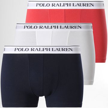 Polo Ralph Lauren - Set di 3 boxer bianchi, rossi e marini