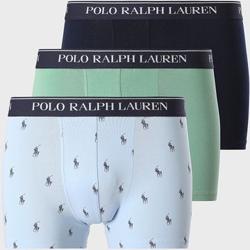 Polo Ralph Lauren - Set di 3 boxer blu navy verde chiaro