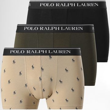 Polo Ralph Lauren - Set di 3 boxer nero cachi verde beige