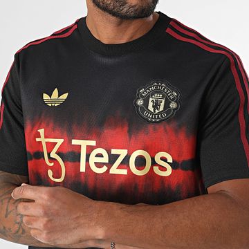 Adidas Originals - Maglia da calcio del Manchester United FC JF0377 Nero Rosso