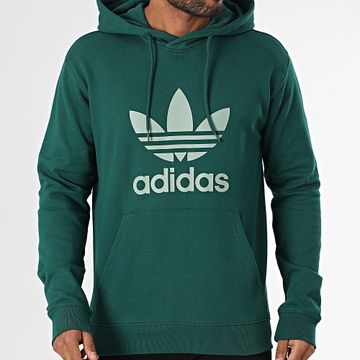 Adidas Originals - Felpa con cappuccio Trefoil JN7011 Verde