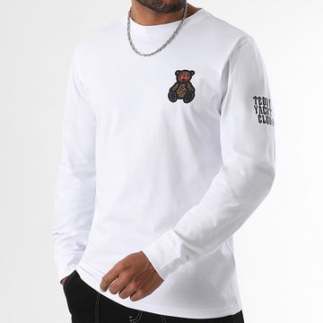 Teddy Yacht Club - Maglietta a maniche lunghe Cheetah Small Bianco