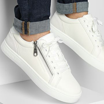 Calvin Klein - Classic Cupsole Zip Low In 1254 Triple Bright White Sneakers