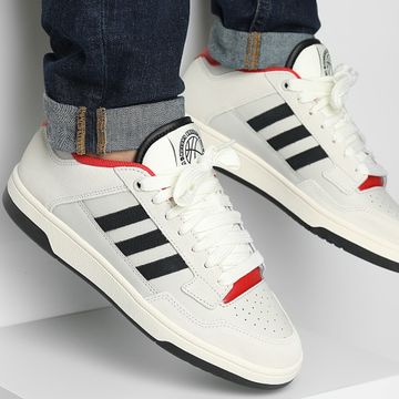 Adidas Sportswear - Rapid Court Low Sneakers JR3158 Grey One Core Black Collegiate Red