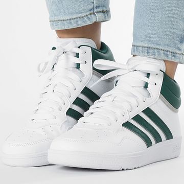 Adidas Sportswear - Scarpe da ginnastica alte da donna Hoops 4.0 Mid J JI0905 Footwear White Core Green Grey Two