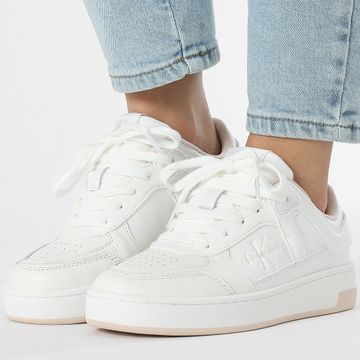 Calvin Klein - Cupsole Low Mix 1650 Bright White Whisper Pink Donna Sneakers