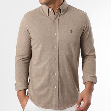 Polo Ralph Lauren - Camicia Oxford a maniche lunghe Heather Brown