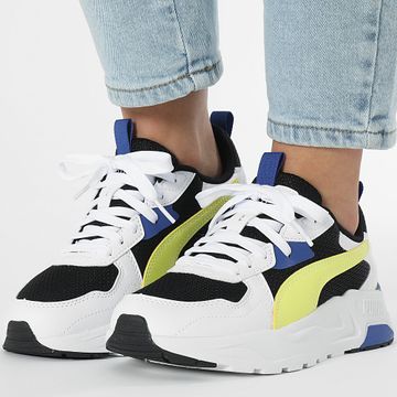 Puma - Sneakers Trinity Lite Jr Donna 391443 Nero Bianco Lemon Blu Vivido