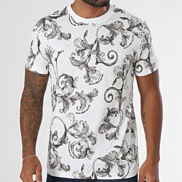 Versace Jeans Couture - Maglietta Barocco Outline 78GAH6S0-JS458 Bianco Grigio Rinascimento