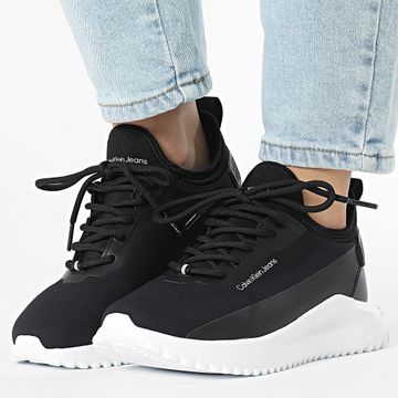 Calvin Klein - Eva Runner Sock Mix In Hitech 1665 Nero Bianco Luminoso Sneakers Donna