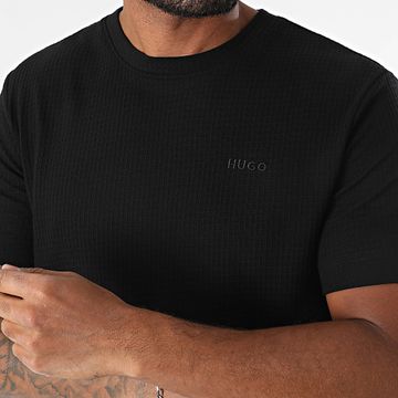 HUGO - Austin Waffle Tee Shirt 50532011 Nero
