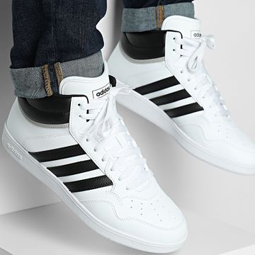 Adidas Sportswear - Hoops 4.0 Mid Sneakers JQ9993 Footwear White Core Black Grey Two