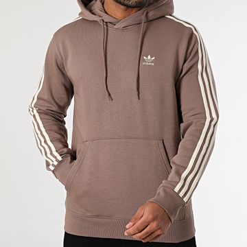 Adidas Originals - Felpa con cappuccio 3 strisce JP1000 Marrone chiaro
