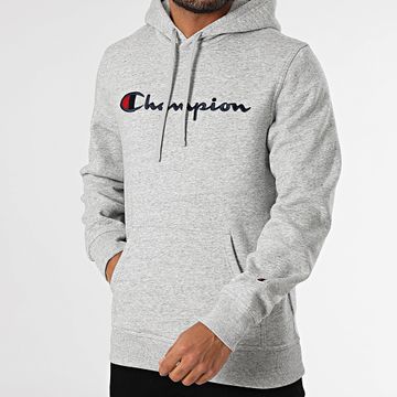 Champion - Felpa con cappuccio e zip 220255 Grigio scuro