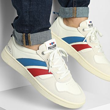 Palladium - Scarpe da ginnastica Pallacup Flame 74485 Cream Chili Blue