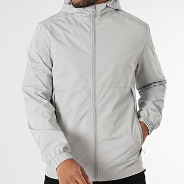 Classic Series - Giacca grigia con cappuccio e zip