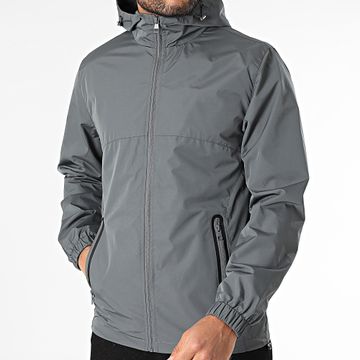 Classic Series - Giacca con zip e cappuccio grigio antracite
