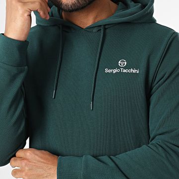 Sergio Tacchini - Felpa con cappuccio Hashtag 41116 Verde bottiglia