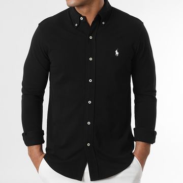 Polo Ralph Lauren - Camicia Oxford a maniche lunghe nera
