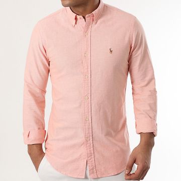 Polo Ralph Lauren - Camicia a maniche lunghe Slim Fit Classics arancione chiaro