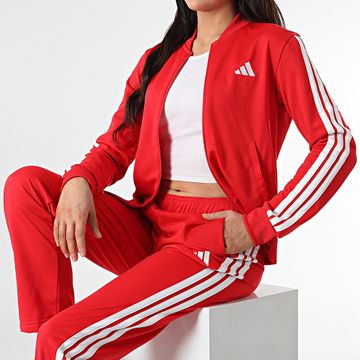 Adidas Sportswear - Tuta da ginnastica a 3 strisce da donna JD2684 Rosso