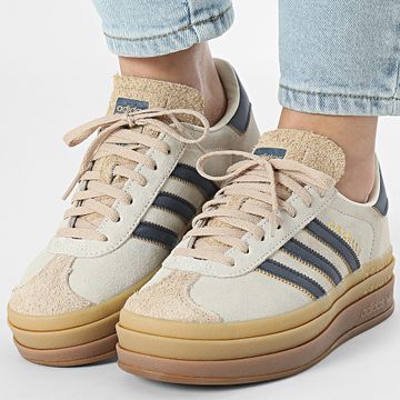 Adidas Originals - Gazelle Bold Sneakers Donna W JQ5126 Crew White Night Indigo Magic Beige
