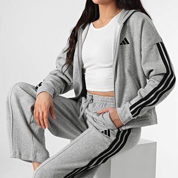 Adidas Sportswear - Tuta sportiva Energize a righe da donna JD2661 Grigio chiaro