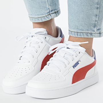 Puma - Caven 2.0 Jr Scarpe da Ginnastica Donna 393837 Puma Bianco Rosso Fuoco Blu