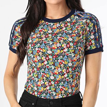Adidas Originals - Maglietta Liberty da donna JC7776 Navy Red Yellow Floral