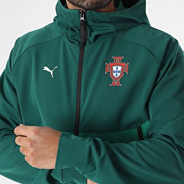 Puma - FPF 779184 Giacca con cappuccio e zip verde scuro