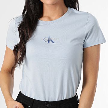 Calvin Klein - Maglietta da donna 5252 Azzurro