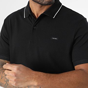 Calvin Klein - Polo manica corta Piqué Multi Tipping 4141 Nero