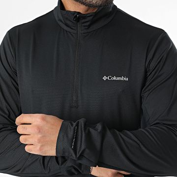 Columbia - Three Pitch Maglietta a maniche lunghe con collo a zip 2118672 Nero