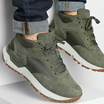 Timberland - Sneakers Hi-Top Voyager Park Mid Lace A6DP2 in pelle scamosciata verde scuro