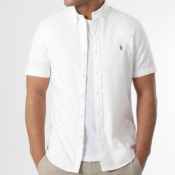 Polo Ralph Lauren - Camicia Slim Oxford a maniche corte bianca