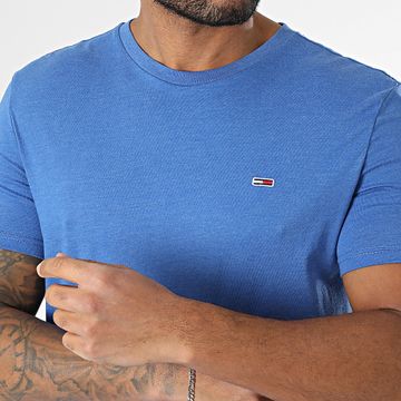 Tommy Jeans - Camicia Slim Tee Jaspe 0363 Blu Reale Riscaldato